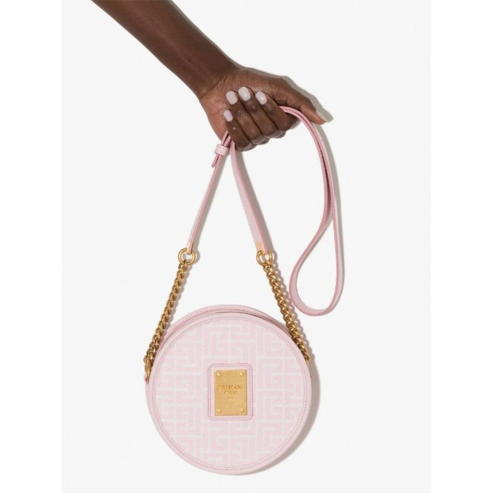 BALMAIN 1945 Monogram Jacquard Disco Bag